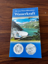 AUSTRIA 2003 - 5 EUROS PLATA. BLISTER. WASSERKRAFT. PODER DEL AG