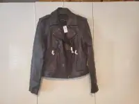 Womens Designer Leather Jacket - Banana Republic