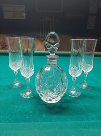 Crystal decanter wine glass set