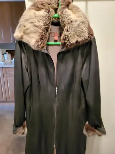 manteau cuir et fourrure, View more