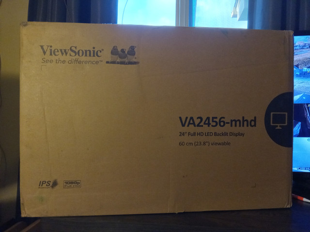 (new in box) viewsonic 24in ips 1080p monitor hdmi display port in Monitors in Windsor Region - Image 2