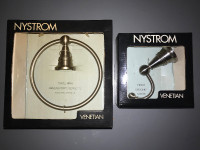 Nystrom Towel Rack and Hook (Satin Finish)