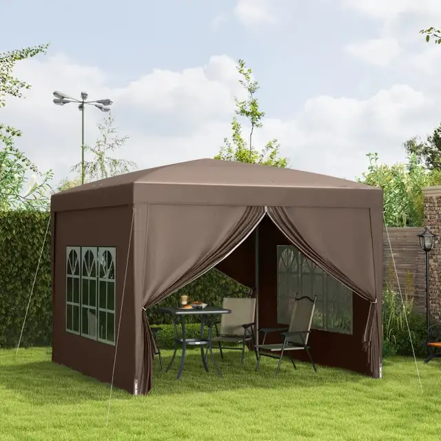 10'x10' Outdoor Pop Up Party Tent Wedding Gazebo Canopy  in Patio & Garden Furniture in Markham / York Region - Image 8