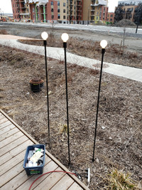 Lampe extérieure de 7pieds en métal - à planter dans sol