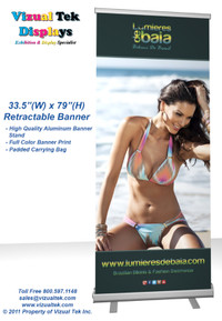 33.5"x80" Roll-Up / Pull-Up / Retractable Banner