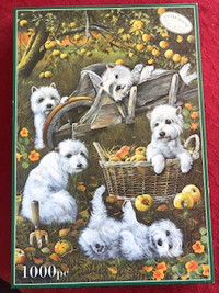 1000 pc Jigsaw Puzzle -  "Westies in the Orchard" Otter House