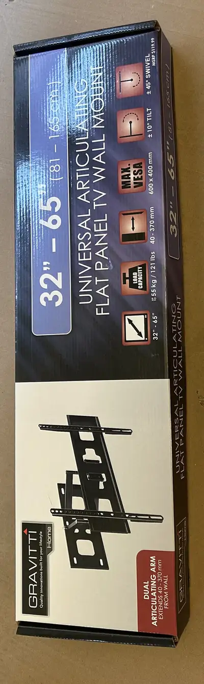 Gravitti - Universal Articulating Flat Panel TV Wall Mount, View more