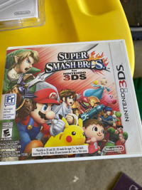 Super Smash Brothers 3DS case with manuel