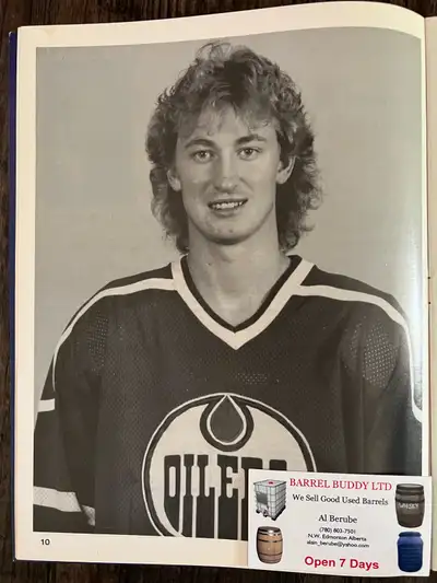 VTG Wayne Gretzky Long Hair Photo, 1982-83 Oilers Moncton Alpine, View more