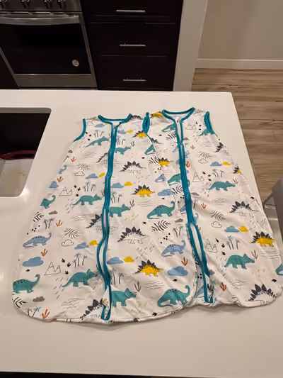 Two Medium Light Weight Sleepsacks For Sale. Excellent - like new condition. No rips or stains. Dino...