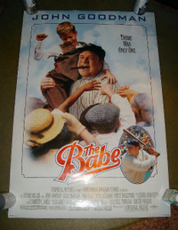 ROLLED 1992 BABE RUTH BASEBALL DS LIGHT BOX MOVIE THEATER POSTER