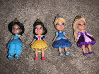 4 Disney 3 Inch Mini Toddler Princesses