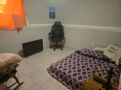 I'm renting out a Private unfurnished room in my Basement apartment for $675 monthly includes All ut...