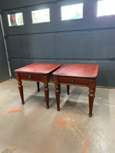 Pair of Matching Wooden End Tables / Side Tables, View more