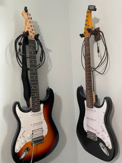 2 Electric Guitars & Amp/cables, View more