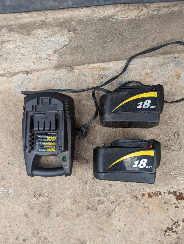 Pair of skil 18 volt batteries and charger in Power Tools in St. Catharines