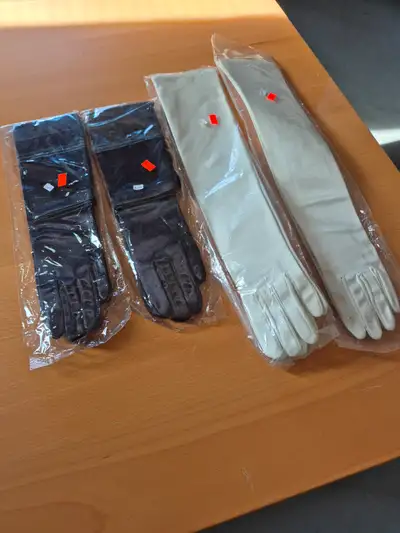 Lot of Four Pairs Long-Arm Opera Party Gloves; One Size; New, View more