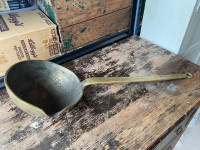 Antique (Large) Solid Brass Caldron Ladle/Spoon 2ft. Long 