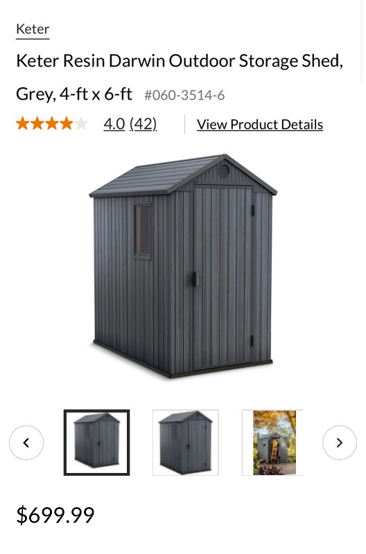 4x6 storage shed in Outdoor Tools & Storage in Kingston