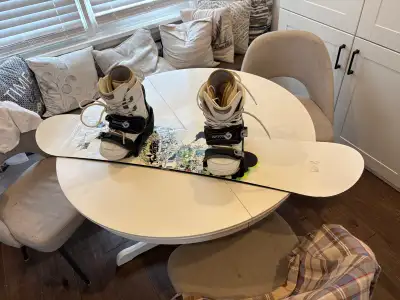 snowboard with boots and bindings , View more