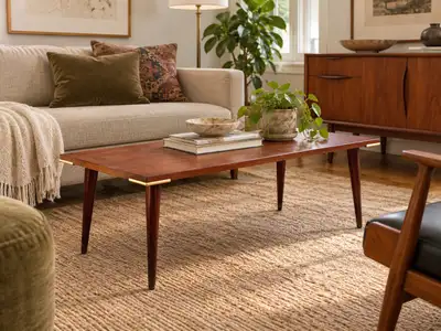 DELIVERY- Charming vintage atomic MCM Coffee Table  , View more