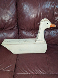 Folk art - vintage large wood duck or swan figure / decoy