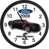 2008 Ford Mustang GT500 (Black) Custom Wall Clock - Brand New