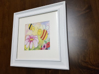 Serena Bowman's bumblebees framed art