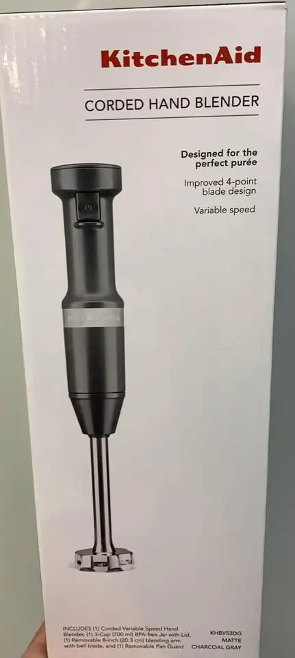 KitchenAid Variable Speed Corded Hand Blender, Matte Charcoal in Processors, Blenders & Juicers in City of Toronto - Image 6