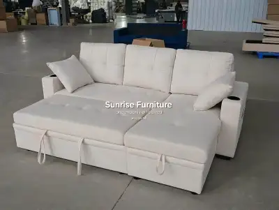 Sofa Bed With Storage 3 Seater Pull Out Sofa-Bed Sleeper SofaBed, View more