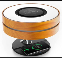 Horizon Bedside Lamp W/10W Wireless Charger & Bluetooth Speaker