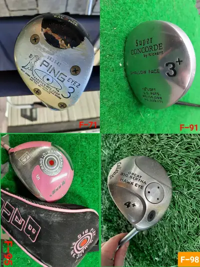 3 – GOLF FAIRWAY WOODS -High End to Entry Level –See Description, View more