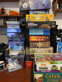 Board games for sale, new and used.  LOTS of boardgames!