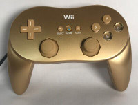 manette très rare de Wii classic pro Gold comme neuve !!!