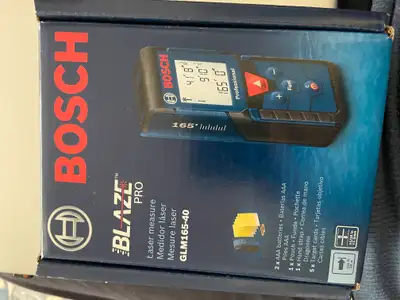 NEW BOSCH BLAZE PRO Glm 165-40 165ft Laser Distance, View more