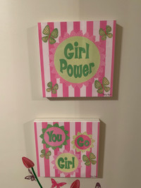 2 Girl power wall pictures