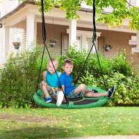 39" Saucer Swing Round Tree Hanging Swing Outdoor Rope Swing Fly