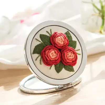 (NEW) DIY Embroidery Kits Makeup Mirror Needlework Craft, View more