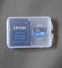 Lexar 633x 32GB Micro SD card with SD Card Adapter