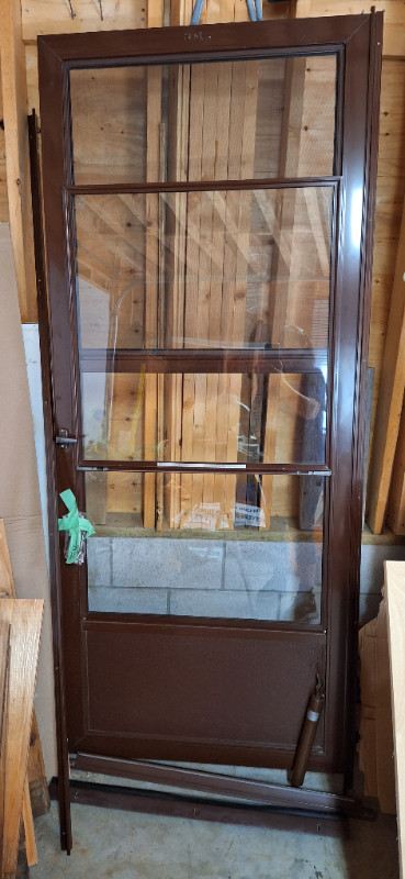 Dark Brown Aluminum Glass / Screen 34" Door in Windows, Doors & Trim in Muskoka