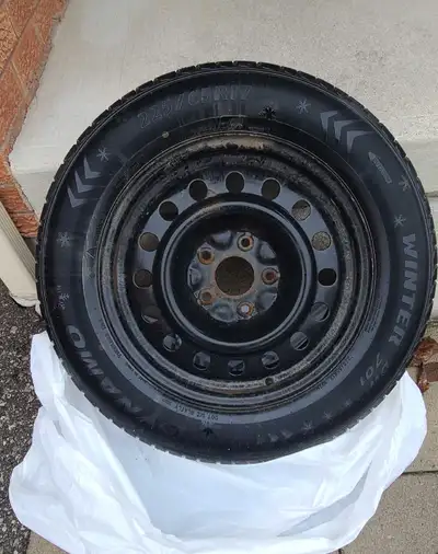 4 Winter tires with rims. 225/65R17 Lots of tread left. Was used on a 2011 Dodge Journey. $250 for a...