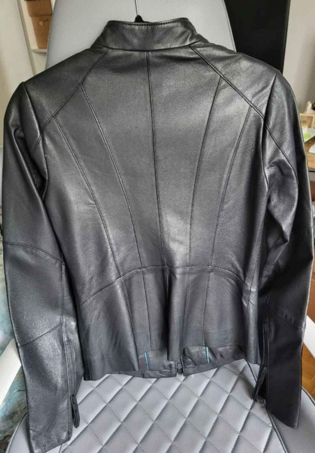 Black Leather Jacket in Women's - Tops & Outerwear in Bedford - Image 2