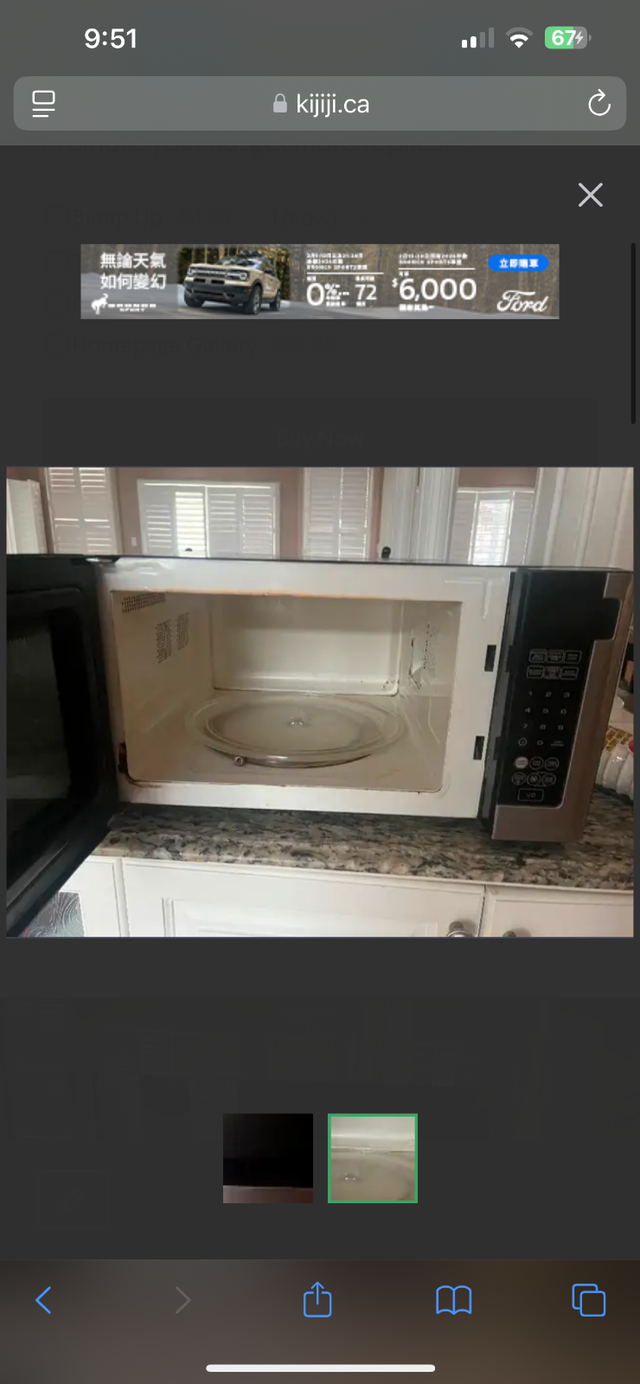 Stainless steel over counter microwave oven in Microwaves & Cookers in Mississauga / Peel Region - Image 3