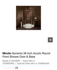 New corner shower and base still in box for sale