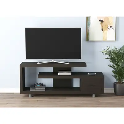 Modern TV Stand Cappuccino Staggered Concept  BRAND NEW IN BOX, View more