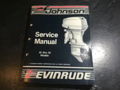 1988 Johnson Evinrude 40-55 HP Outboard Service Manual #507661, View more