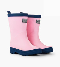 Hatley Pink & Navy Matte Rain Boots (NEW) - Size 13C