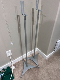 Silver Grey Surround Speaker Stands For Sale