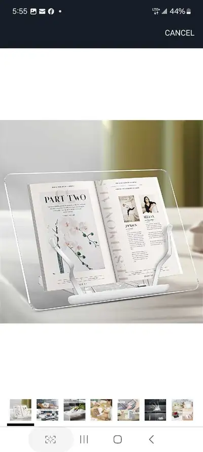 Kannino Acrylic Book Stand for Reading, Angle Adjustable Book Ho, View more