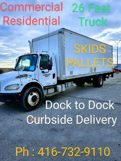 TRUCK DELIVERY SERVICES SKIDS PALLETS DOCK LEVEL FOR COMMERICAL, View more